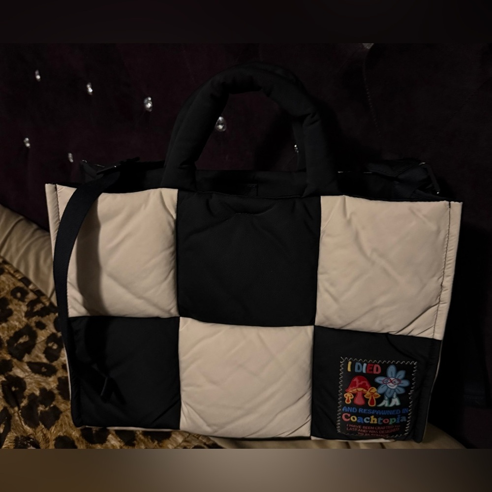 Authentic Coachtopia Loop Tote With Checkerboard … - image 1